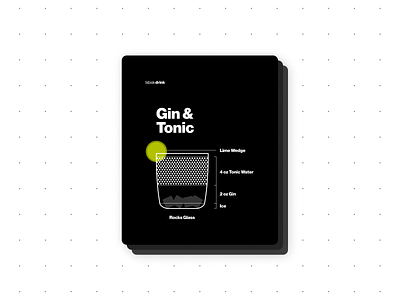 Gin & Tonic bartender branding drink design graphic graphicdesign illustration infographics print design recipe recipe design typography ux visual design