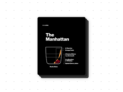 Manhattan bartender branding card design design drink design drinks graphic design illustration infographics infographics design print design recipe design visual design