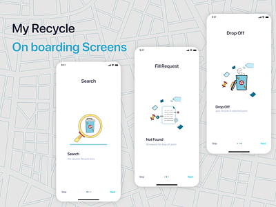 On boarding Recycle app Screen
