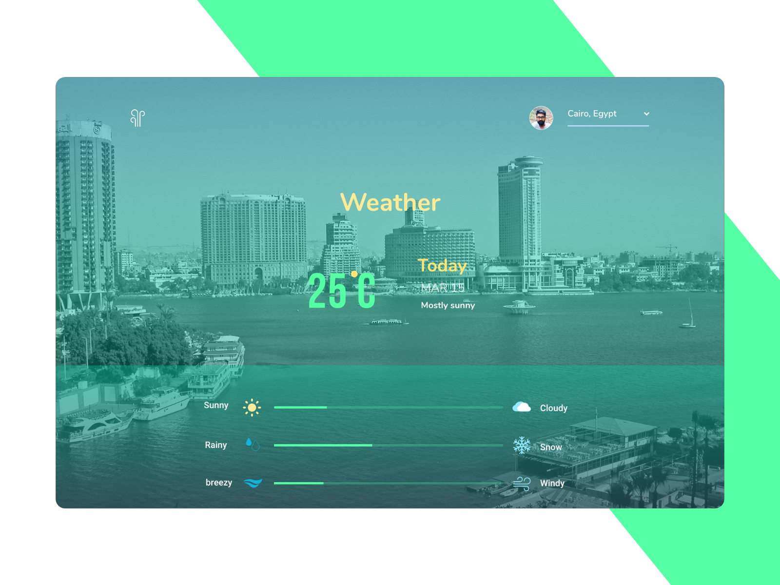 weather Card by asmaa amer on Dribbble