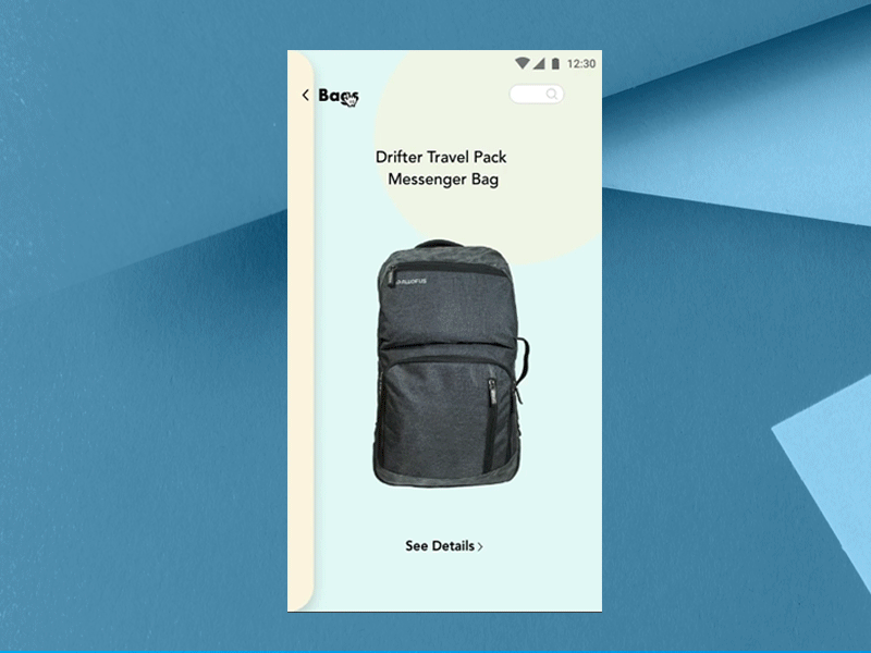 E-commerce Backpack app