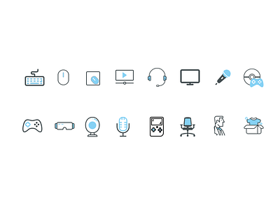 Icons for e-store app adobe xd app icons illustration