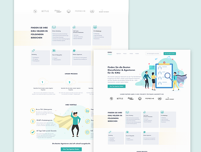 KMU - Landing page adobe xd business company design illustration landingpage ui ui ux design web