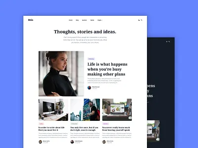 Mria – Multipurpose blog theme blog blogging design jekyll logo multipurpose typogaphy ui ux web design website