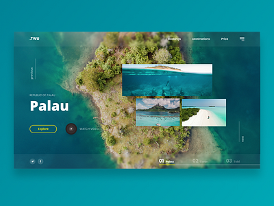 Palau - Landing page Web UI blur branding concept design gradiant interaction design landing page ui web design user experience user interface web design