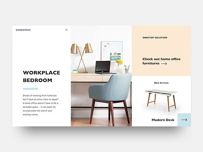 Design exercise - visual hierarchy above the fold furniture minimalist pastel scandinavian web design