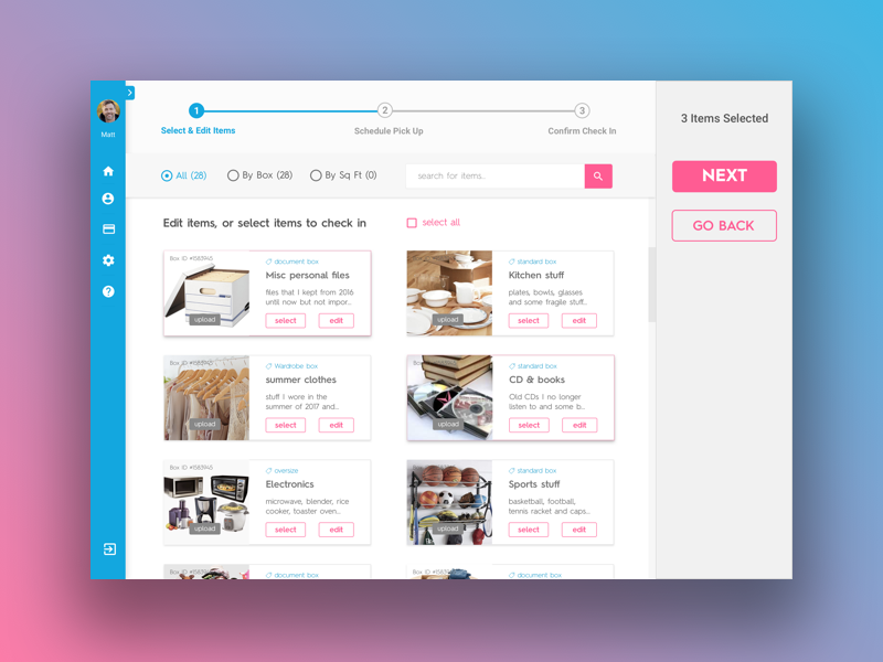 inventory management web app responsive design web app uxui logistics diy storage storage solutions inventory management dashboard