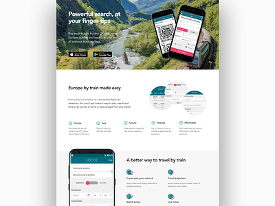 Travel App Landing Page Design