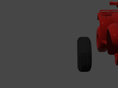 Procedural ATV wheel blender material texture