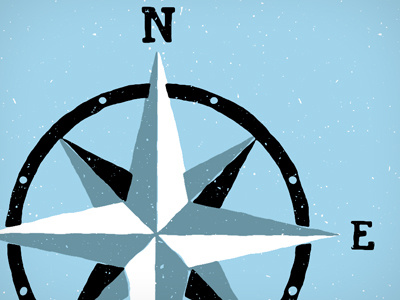 Compass Rose blue compass east nautical north