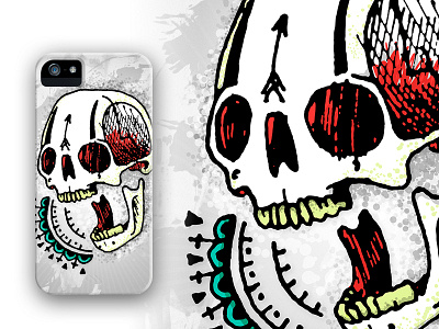 Laughing/Yelling/Yawning Skull bones phone red skull society6 teeth yawn yell