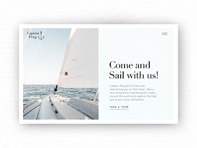 Captain Peng concept conceptual design sail sailing ui water webdesign webdesigner