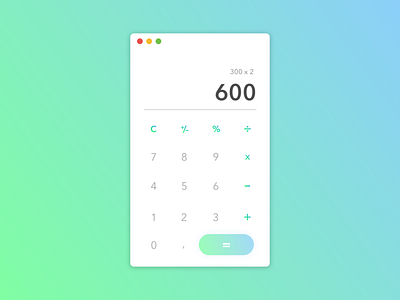 Daily UI #004 Calculator calculator dailyui design gradien ui web