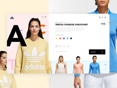 Adidas Ecommerce Store Concept - Product Card 7ninjas adidas clean clothes design ecommerce marcinrumierz minimal shop store ui ux