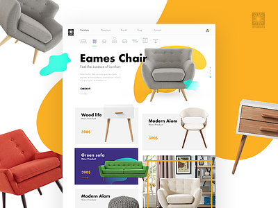 Furniture Ecommerce Concept 7ninjas clean design ecommerce furniture marcinrumierz minimal modern shop store ui ux