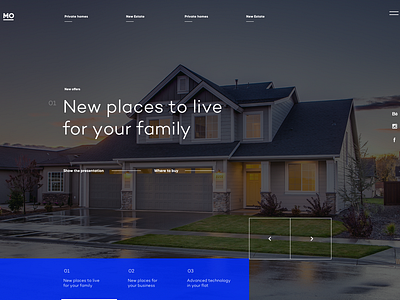 Architecture website by Marcin Rumierz for Intervi on Dribbble