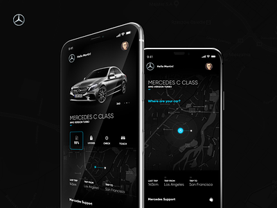 Mercedes Me App app clean intervi marcinrumierz mercedes mobile modern product design ui ux