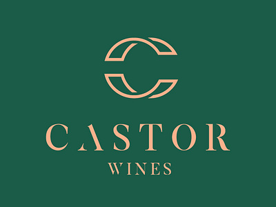Castor Logo branding design flat logo minimal typography wine wine bar wine branding wines