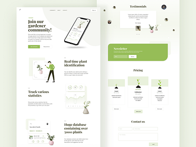 Plant Care App Landing Page