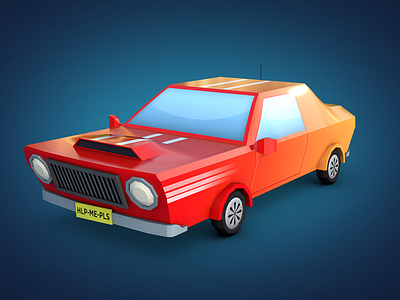 Muscle Car 3d car game illustration ios muscle unity vehicle