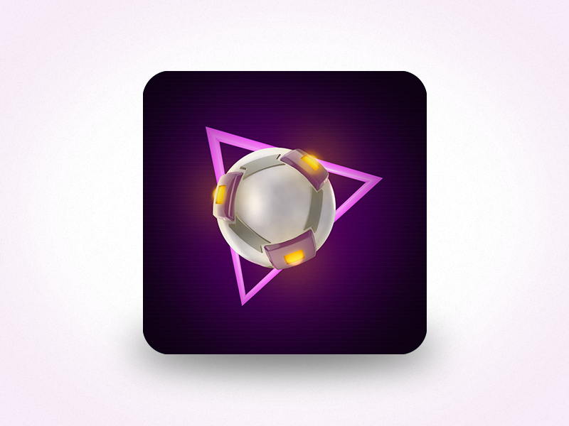 Super Hyper Ball Icon 3d unity ios iphone ipad 80s retro arcade breakout pinball app icon