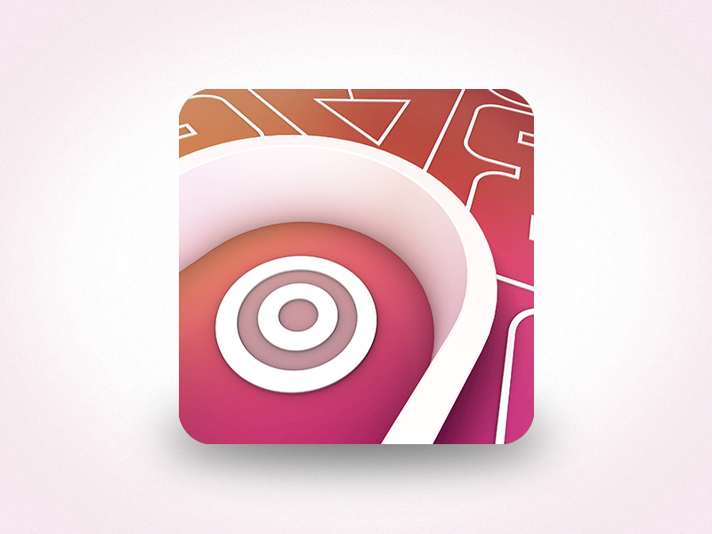 Spiral Splatter Icon action arcade puzzle 2d unity ipad iphone ios game app icon