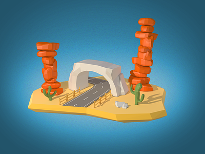 Road Rage Props #2 3d desert game ios low modeling poly props roadrunner unity