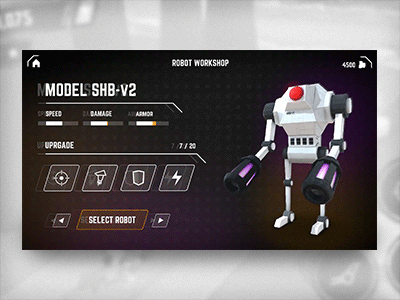Upgrade ui gameui unity interface game gif design cartoon animation 3d