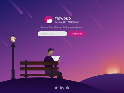 Coming Soon Landing Page - FlowPub branding coming soon illustration ui uidesign web