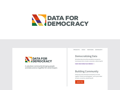 Data For Democracy Logo and Brand Identity