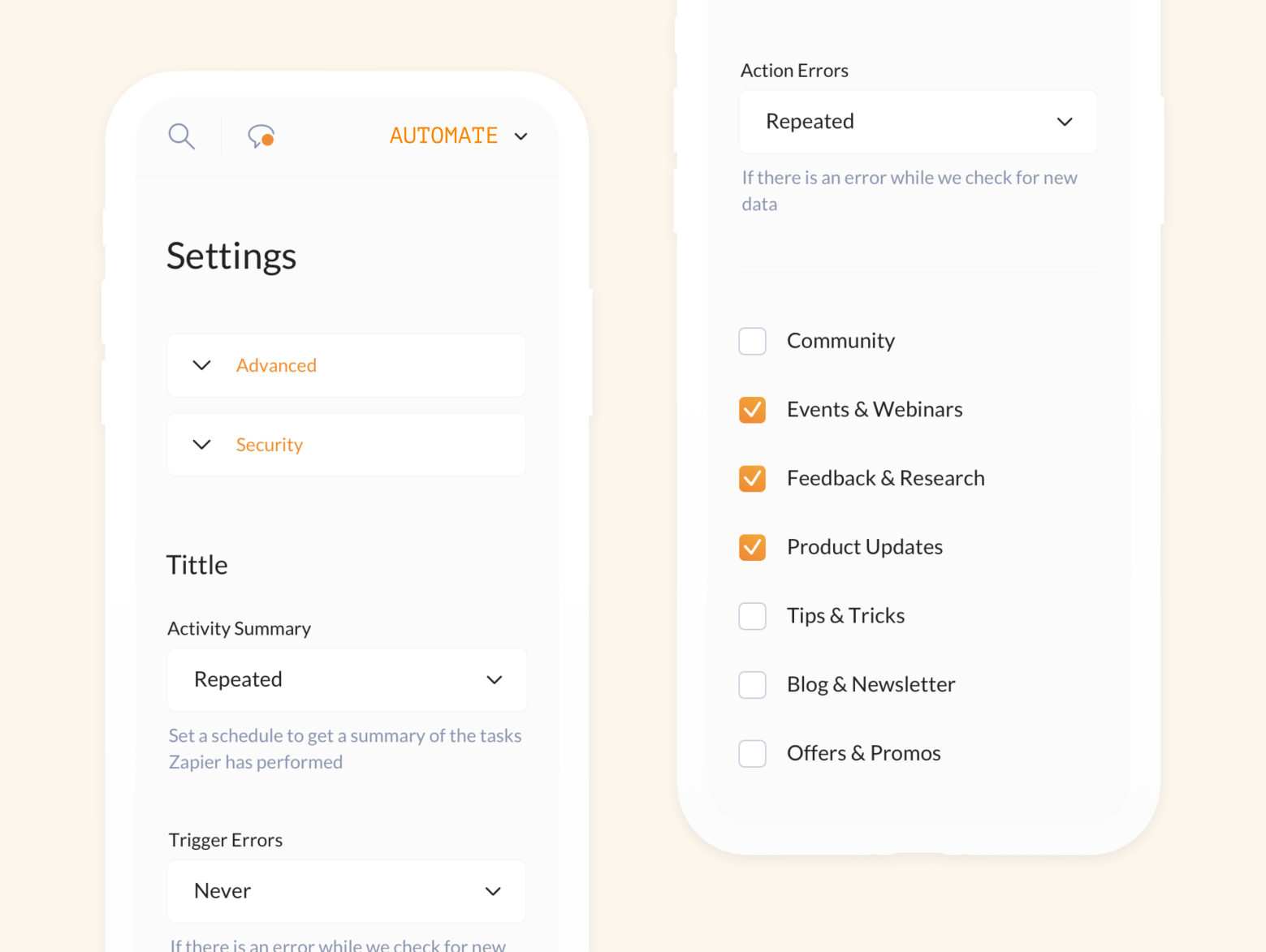 Advanced settings (automation system) by Igor Kaufman on Dribbble