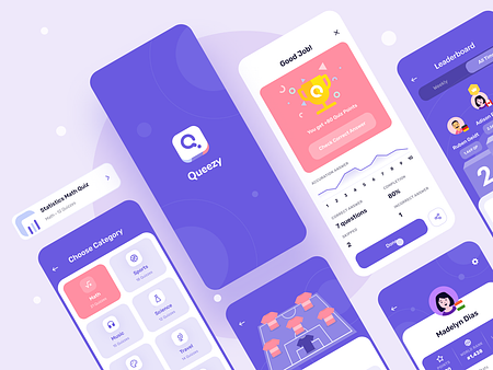 Queezy - Quiz App UI Kit by Illiyin Studio on Dribbble