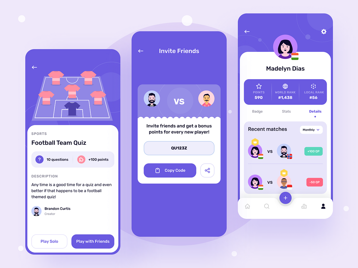 Browse thousands of Quiz UI images for design inspiration | Dribbble