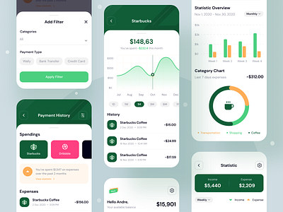 Wpay App - Modern E-wallet App UI Design Kit