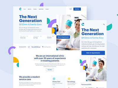 Clinically - Healthcare Landingpage and  Mobile Responsive UI Ki