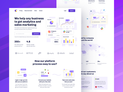 Growthly - SaaS Analytics & Sales Website UI Kit