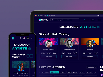 Netfly - NFT Marketplace Web UI Design Kit app art bitcoin clean coin cryptocurrency design discover eth finance homepage landing page metaverse minimal nft ui ux web web3 website