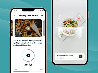 Recipely - Scanning Food & Cooking Timer app cooking delivery design food healthy illustration instructions ios meal minimal mobile app nutrition recipe scanning timer ui ui design ux video