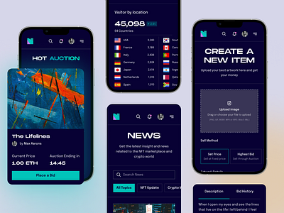 Netfly - NFT Marketplace Mobile Responsive App