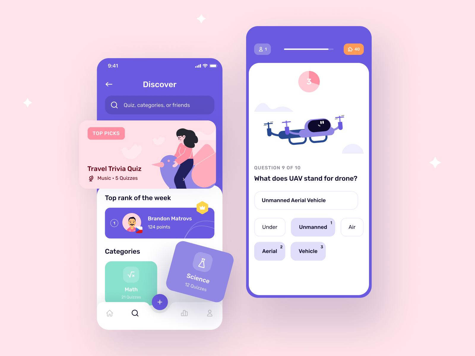 Queezy - Discover and Quiz Details by Illiyin Studio on Dribbble