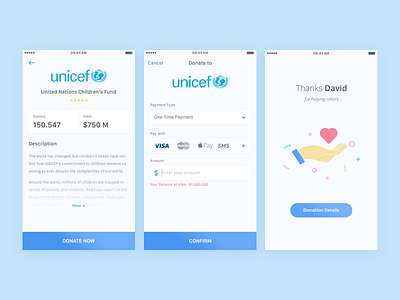 Touch Donation - Donation Process android app charity donation ios minimal mobile studio ui ux