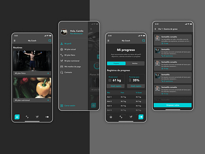 Personal trainer Mobile app app exercise exercise app fitness app graphic design mobile app product design ui ux design visual design