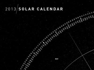 Solar Calendar in progress 2013 calendar solar space stars stuff