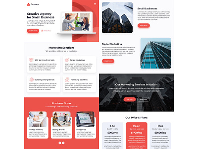 Business Landing Page graphic design ui