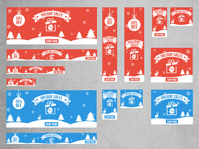 Set-Banners-Christmas graphic design