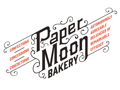 Paper Moon Lettering bakery decorative hand lettering lettering logo typography