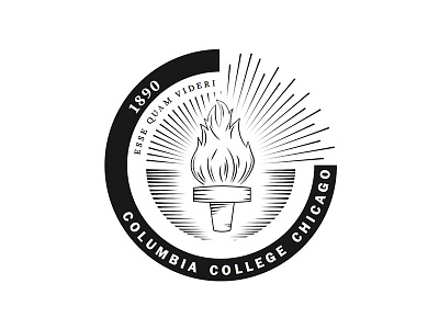 College Seal college columbia college chicago crest light seal torch