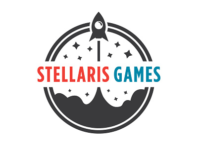 Stellaris Games V2 crest games logo rocket seal space stars