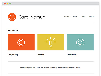 Cara's Website icon identity squarespace website