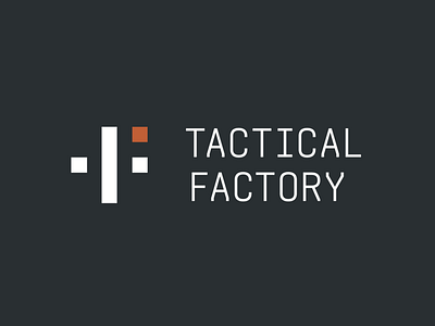 Tactical Factory Logo geometric grid grid logo logo minimal monospace
